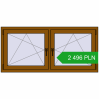 Pricing Tilt-and-Turn 1500x700 mm REHAU ENERGY-SAVING SYNEGO MD GOLDEN OAK two-sided. Price: 2 495.77 PLN