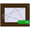 Ustalenie cen Okna skrzydłowe 700x550 mm EPSILON OPTIMA DARK_OAK dwustronny. Cena: 85,86 €