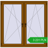 Pricing Tilt-and-Turn 1465x1435 mm REHAU OPTIMUM EURO-DESIGN 70 GOLDEN OAK two-sided. Price: 3 231.3 PLN