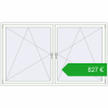 Pricing Tilt-and-Turn 2270x1350 mm REHAU OPTIMUM EURO-DESIGN 70 RAL 9016 Traffic white two-sided. Price: 826,56 €