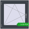Pricing Tilt-and-Turn 800x800 mm REHAU ENERGY-SAVING SYNEGO MD ANTHRACITE_GREY_STRUKTURAL two-sided. Price: 1 417.67 PLN