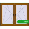 Pricing Tilt-and-Turn 1515x1220 mm REHAU ENERGY-SAVING SYNEGO MD GOLDEN OAK two-sided. Price: 553,11 €