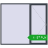 Pricing Tilt-and-Turn 2400x2100 mm REHAU OPTIMUM EURO-DESIGN 70 ANTHRACITE_GREY_STRUKTURAL two-sided. Price: 4 197.47 PLN
