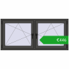 Ustalenie cen Okna skrzydłowe 1605x740 mm REHAU ENERGY-SAVING SYNEGO MD BASALT_GREY dwustronny. Cena: 445,64 €