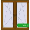 Pricing Tilt-and-Turn 1320x1385 mm REHAU ENERGY-SAVING SYNEGO MD GOLDEN OAK two-sided. Price: 2688,39 zł