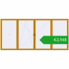 Pricing Tilt-and-Turn 5000x2300 mm ALU STANDARD 72 RAL 1006 Maize yellow two-sided. Price: 3948,23 €