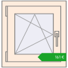 Ustalenie cen Okna skrzydłowe 500x515 mm REHAU OPTIMUM EURO-DESIGN 70 CREAME_WHITE_50L-2 dwustronny. Cena: 160,68 €