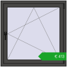Pricing Tilt-and-Turn 1000x1000 mm REHAU ENERGY-SAVING SYNEGO MD BASALT_GREY two-sided. Price: 412,91 €