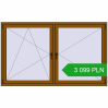Pricing Tilt-and-Turn 2000x1200 mm REHAU OPTIMUM EURO-DESIGN 70 GOLDEN OAK two-sided. Price: 3 098.75 PLN