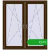 Pricing Tilt-and-Turn 1275x1400 mm REHAU ENERGY-SAVING SYNEGO MD DARK_OAK two-sided. Price: 578,62 €