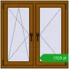 Pricing Tilt-and-Turn 1000x1000 mm REHAU OPTIMUM EURO-DESIGN 70 GOLDEN OAK two-sided. Price: 1708,82 zł