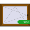 Ustalenie cen Okna skrzydłowe 1100x850 mm CLASICTHERM 70 GOLDEN OAK dwustronny. Cena: 1200,98 zł