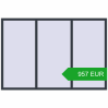 Pricing Tilt-and-Turn 2200x1490 mm REHAU ENERGY-SAVING SYNEGO MD ANTHRACITE_GREY_STRUKTURAL two-sided. Price: 956.77 EUR