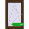 Pricing Tilt-and-Turn 800x1250 mm CLASICTHERM 70 DARK_OAK two-sided. Price: 250,38 €