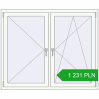 Pricing Tilt-and-Turn 1450x1200 mm REHAU OPTIMUM EURO-DESIGN 70 RAL 9016 Traffic white two-sided. Price: 1 231.23 PLN