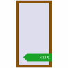 Ustalenie cen Okna skrzydłowe 750x1400 mm KORSA BRILLANT DESIGN. Cena: 433,31 €