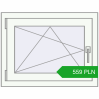 Pricing Tilt-and-Turn 720x550 mm REHAU OPTIMUM EURO-DESIGN 70 RAL 9016 Traffic white two-sided. Price: 559.48 PLN