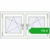 Pricing Tilt-and-Turn 990x530 mm REHAU OPTIMUM EURO-DESIGN 70 RAL 9016 Traffic white two-sided. Price: 198,21 €