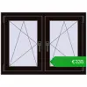 Pricing Tilt-and-Turn 1035x755 mm REHAU ENERGY-SAVING SYNEGO MD BLACK_BROWN two-sided. Price: 335,19 €