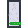 Pricing Tilt-and-Turn 800x1600 mm REHAU OPTIMUM EURO-DESIGN 70 ANTHRACITE_GREY_STRUKTURAL two-sided. Price: 1 647.07 PLN