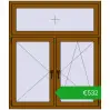 Ustalenie cen Okna skrzydłowe 1330x1560 mm REHAU OPTIMUM EURO-DESIGN 70 GOLDEN OAK dwustronny. Cena: 532,49 €