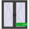 Ustalenie cen Okna skrzydłowe 1245x1385 mm REHAU ENERGY-SAVING SYNEGO MD BASALT_GREY dwustronny. Cena: 517,70 €