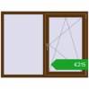 Ustalenie cen Okna skrzydłowe 1450x1100 mm EPSILON OPTIMA WALNUT dwustronny. Cena: 214,51 €