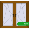 Ustalenie cen Okna skrzydłowe 1230x1175 mm REHAU ENERGY-SAVING SYNEGO MD GOLDEN OAK dwustronny. Cena: 514,31 €