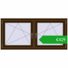 Ustalenie cen Okna skrzydłowe 1515x710 mm REHAU ENERGY-SAVING SYNEGO MD DARK_OAK dwustronny. Cena: 428,72 €