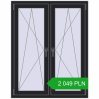 Pricing Tilt-and-Turn 1065x1340 mm REHAU ENERGY-SAVING SYNEGO MD BLACK_ULTI-MATT two-sided. Price: 2049,07 zł