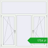 Pricing Tilt-and-Turn 1800x1800 mm REHAU OPTIMUM EURO-DESIGN 70 RAL 9016 Traffic white two-sided. Price: 1754,04 zł