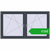 Ustalenie cen Okna skrzydłowe 1840x1025 mm REHAU ENERGY-SAVING SYNEGO MD ANTHRACITE_GREY_STRUKTURAL dwustronny. Cena: 588,22 €