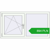 Pricing Tilt-and-Turn 1300x700 mm REHAU OPTIMUM EURO-DESIGN 70 RAL 9016 Traffic white two-sided. Price: 893.58 PLN