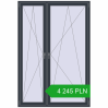 Pricing Tilt-and-Turn 1500x2200 mm REHAU OPTIMUM EURO-DESIGN 70 ANTHRACITE_GREY_STRUKTURAL two-sided. Price: 4 245.44 PLN