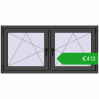 Ustalenie cen Okna skrzydłowe 1455x710 mm REHAU ENERGY-SAVING SYNEGO MD BASALT_GREY dwustronny. Cena: 413,42 €