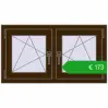 Ustalenie cen Okna skrzydłowe 990x545 mm EPSILON OPTIMA DARK_OAK dwustronny. Cena: 172,53 €