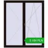 Pricing Tilt-and-Turn 1800x2100 mm REHAU ENERGY-SAVING SYNEGO MD BLACK_BROWN two-sided. Price: 5 183.84 PLN