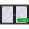 Pricing Tilt-and-Turn 1530x1070 mm REHAU ENERGY-SAVING SYNEGO MD BLACK_ULTI-MATT two-sided. Price: 2090,13 zł