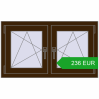 Ustalenie cen Okna skrzydłowe 990x575 mm REHAU OPTIMUM EURO-DESIGN 70 DARK_OAK dwustronny. Cena: 236.2 EUR