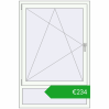 Pricing Tilt-and-Turn 1000x1500 mm REHAU OPTIMUM EURO-DESIGN 70 RAL 9016 Traffic white two-sided. Price: 212,63 €