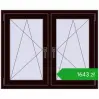 Pricing Tilt-and-Turn 1095x890 mm REHAU ENERGY-SAVING SYNEGO MD CHOCOLATE_BROWN two-sided. Price: 1643,31 zł