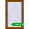 Pricing Tilt-and-Turn 950x1500 mm REHAU OPTIMUM EURO-DESIGN 70 GOLDEN OAK two-sided. Price: 1 982.9 PLN