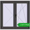 Pricing Tilt-and-Turn 1170x1130 mm REHAU ENERGY-SAVING SYNEGO MD BASALT_GREY two-sided. Price: 2 670.84 PLN