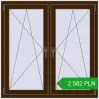 Pricing Tilt-and-Turn 1200x1200 mm REHAU OPTIMUM EURO-DESIGN 70 DARK_OAK two-sided. Price: 2 581.6 PLN