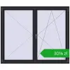 Ustalenie cen Okna skrzydłowe 1800x1500 mm REHAU ENERGY-SAVING SYNEGO MD BLACK_ULTI-MATT dwustronny. Cena: 3016,14 zł
