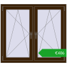 Pricing Tilt-and-Turn 1215x1085 mm REHAU ENERGY-SAVING SYNEGO MD DARK_OAK two-sided. Price: 485,83 €