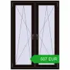 Ustalenie cen Okna skrzydłowe 1050x1490 mm REHAU ENERGY-SAVING SYNEGO MD BLACK_BROWN dwustronny. Cena: 507.04 EUR