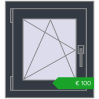 Ustalenie cen Okna skrzydłowe 500x545 mm EPSILON OPTIMA ANTHRACITE_GREY_STRUKTURAL dwustronny. Cena: 99,90 €