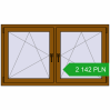Pricing Tilt-and-Turn 1500x850 mm REHAU OPTIMUM EURO-DESIGN 70 GOLDEN OAK two-sided. Price: 2 141.89 PLN