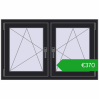 Ustalenie cen Okna skrzydłowe 1140x710 mm REHAU ENERGY-SAVING SYNEGO MD BLACK_ULTI-MATT dwustronny. Cena: 369,89 €